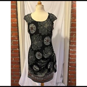 Slimming Faux Wrap Shift Dress